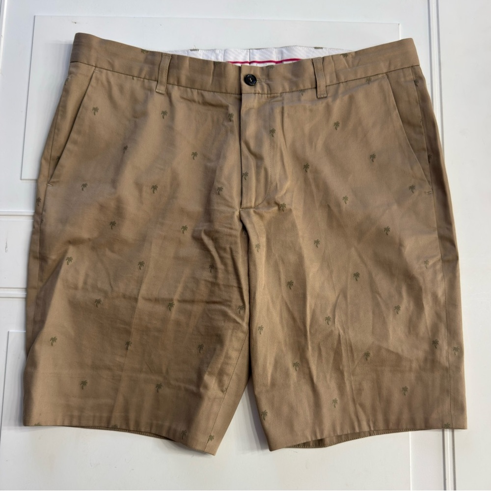 Paul Smith Men’s Size 32 Khaki Palm Tree Chino Shorts Cotton